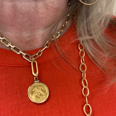 Coin Short Statement Necklace