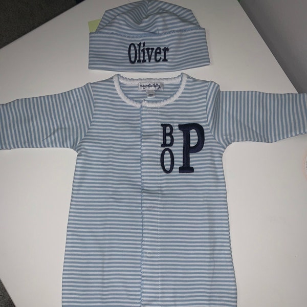 Boy's Print Footie with Zipper - Fairground Stripe