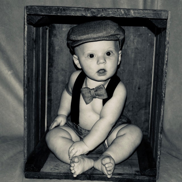 Denim and red Vintage paper boy..Baby boy 1st Birthday Etsy