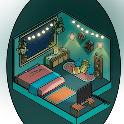 Isometric Procreate Stamps Kitchen Edition Brushes Samples Digital