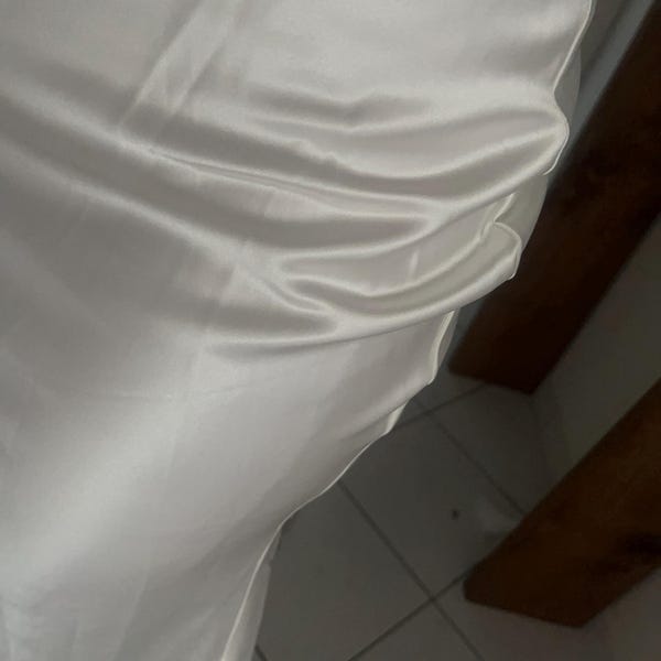 Puff Sleeve Midi Dress With Bow Neck / A Line Linen Dress for Women ...