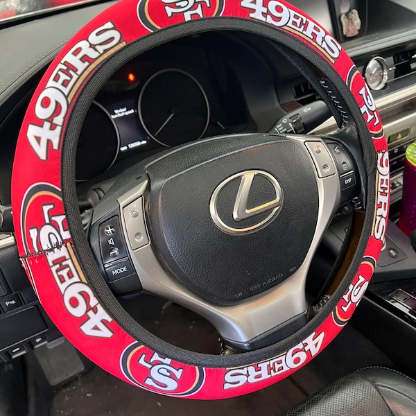 Dallas Cowboys Steering Wheel Cover – Non-Slip Grip, Multicolor Nylon, Fits Most Cars