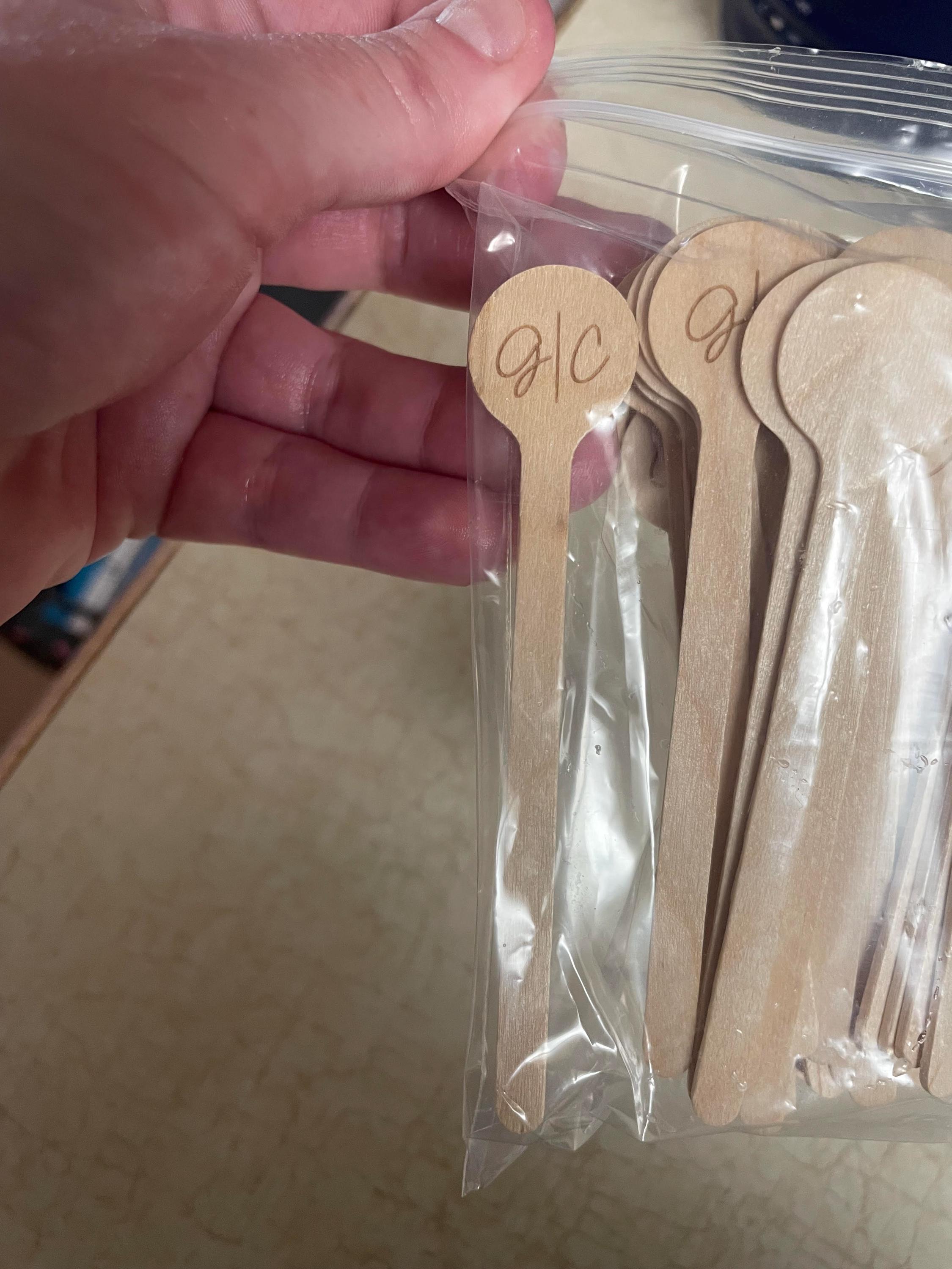 Natural Wooden Drink Stirrers 100- Coffee Stirrer - Beverage Bar Stick Wood Drink Stirs Customized LOGO for Personalized Wedding Party Cafe