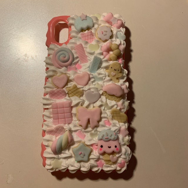 Kawaii decoden phone case whipped cream effect case cute Etsy