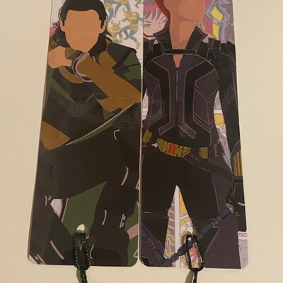 Custom Marvel Loki Bookmark Minimalist Style Superhero Art Geeky Comic ...