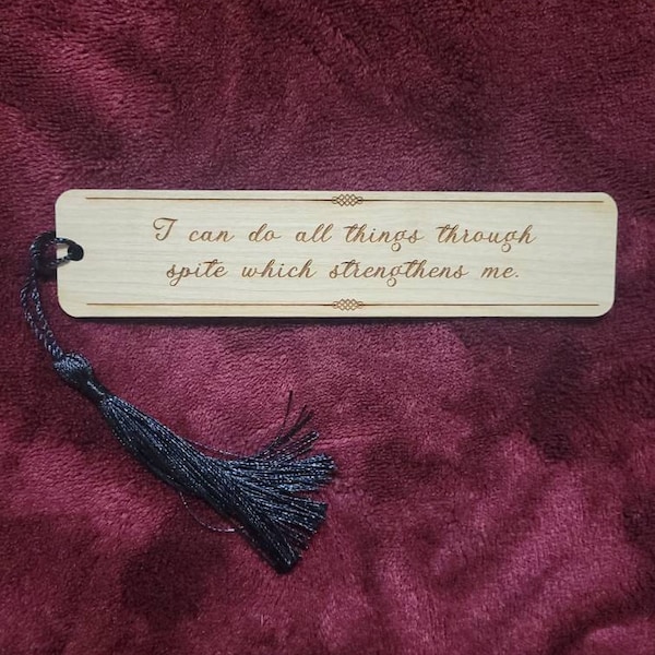 Custom Message Engraved Wood Bookmark - Perfect Personalized Gift ...