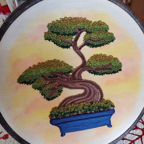 Bonsai Tree Embroidery Pattern PDF - Hand Embroidery DIY Decor Wall Art ...