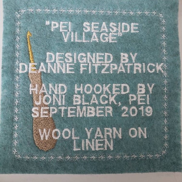 Personalized Hooked Rug Labels Custom Rug Hooking 4