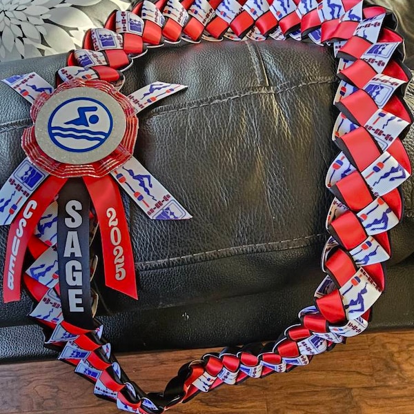 Swimmer/swim Team Ribbon Lei//graduation Leis/senior Night/sport Night ...