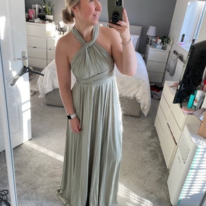 fossil green bridesmaid dresses Buy Multiway Infinity Dress for Weddings Online in India FLoor Length
