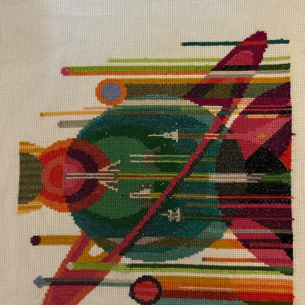 Abstract Forest Art, Cross Stitch Pattern, Nature, Modern Cross Stitch ...