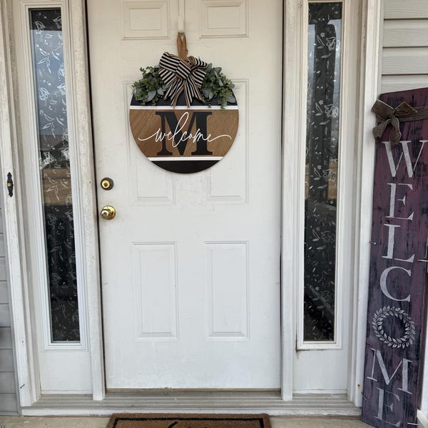 Front Door Decor Funny Door Sign Welcome Just Kidding Please Go Home ...