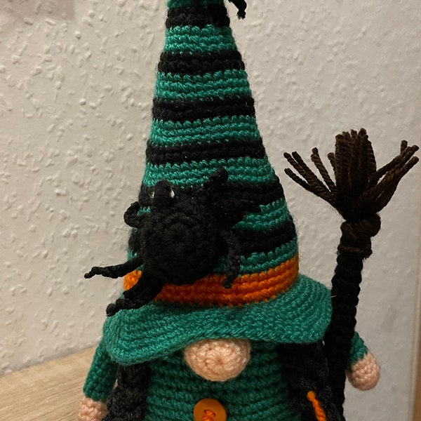 Gnome Ghost,gnome Candy Corn,witch With a Broom,black Witch and Green ...