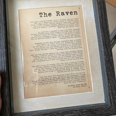 The Raven by Edgar Allan Poe Poster Abridged Version Famous Classic ...