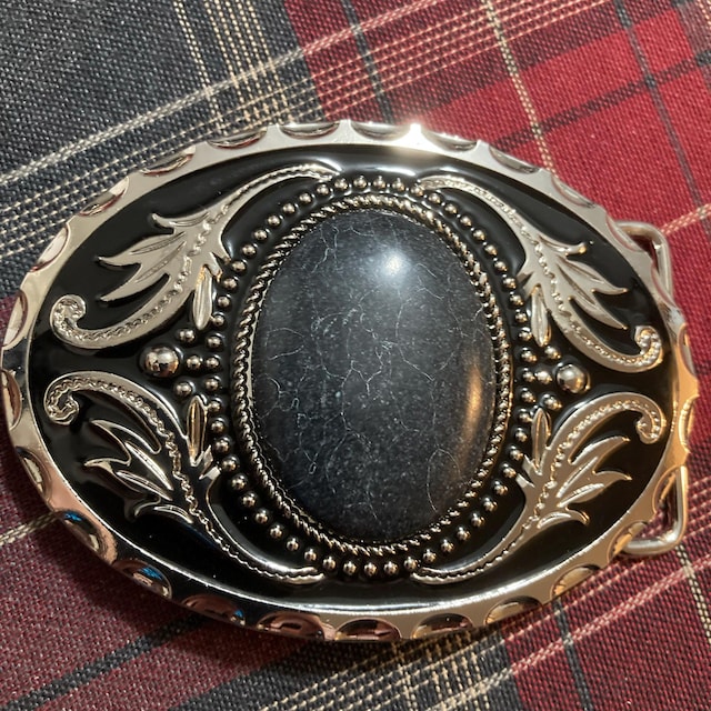 Resin Gemstone Western Belt Buckle Gold White Oval Dark Brown Green Black Green Stone Buckle - Etsy main image 3