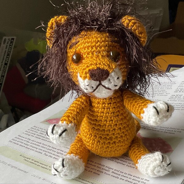 Kawaii Lion Amigurumi Crochet Pattern – Stuffed Animal Toy (PDF ...
