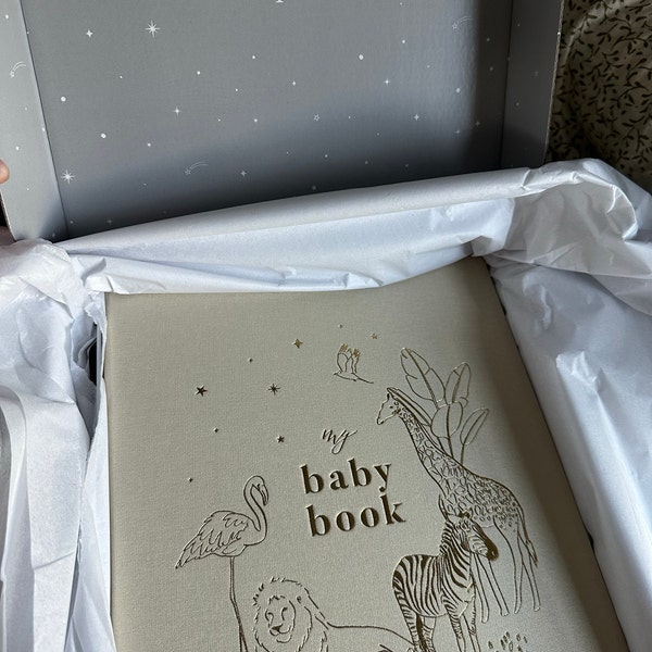 My Baby Book, Baby Memory Book - Safari - Keepsake Memory Book, Folder ...