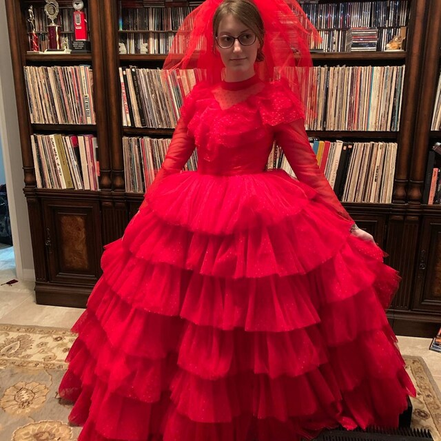 Beetlejuice red sales dress costume