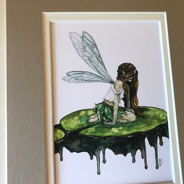 水彩画の妖精の絵画、水彩画、妖精のプリント、妖精の絵画、妖精の