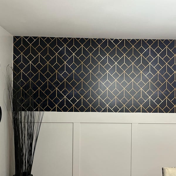 Illustration of Neutral Minimalist Geometric Wallpaper Living Room