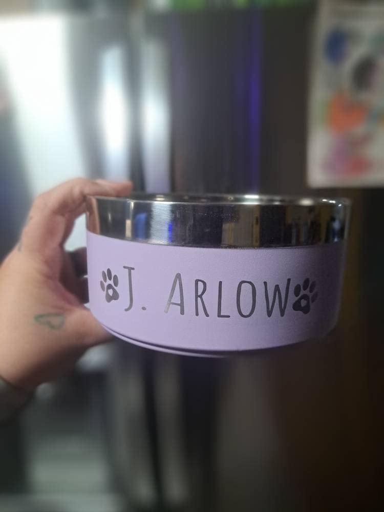Custom Dog Bowl, Personalized Dog Food Bowl with Name, Dog Food/Water Bowls, Small-Large Bowls for Pet, Stainless Steel Cat Feeder Bowl Pet Gift