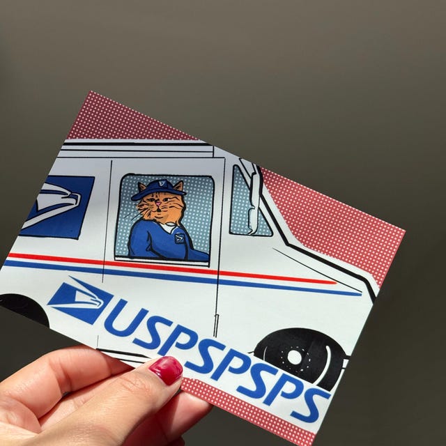 USPS (pspspsps!) Postcards / Funny Cat Postcards to #saveusps - Etsy