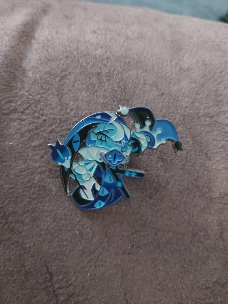 Cookie Shadowmilk Inspired Pin, Video Game Cookie Run Kingdom Pin, Fandom Pin Badge