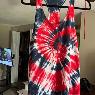 Black And Blue Tie Dye Men's Short Sleeve Shirt