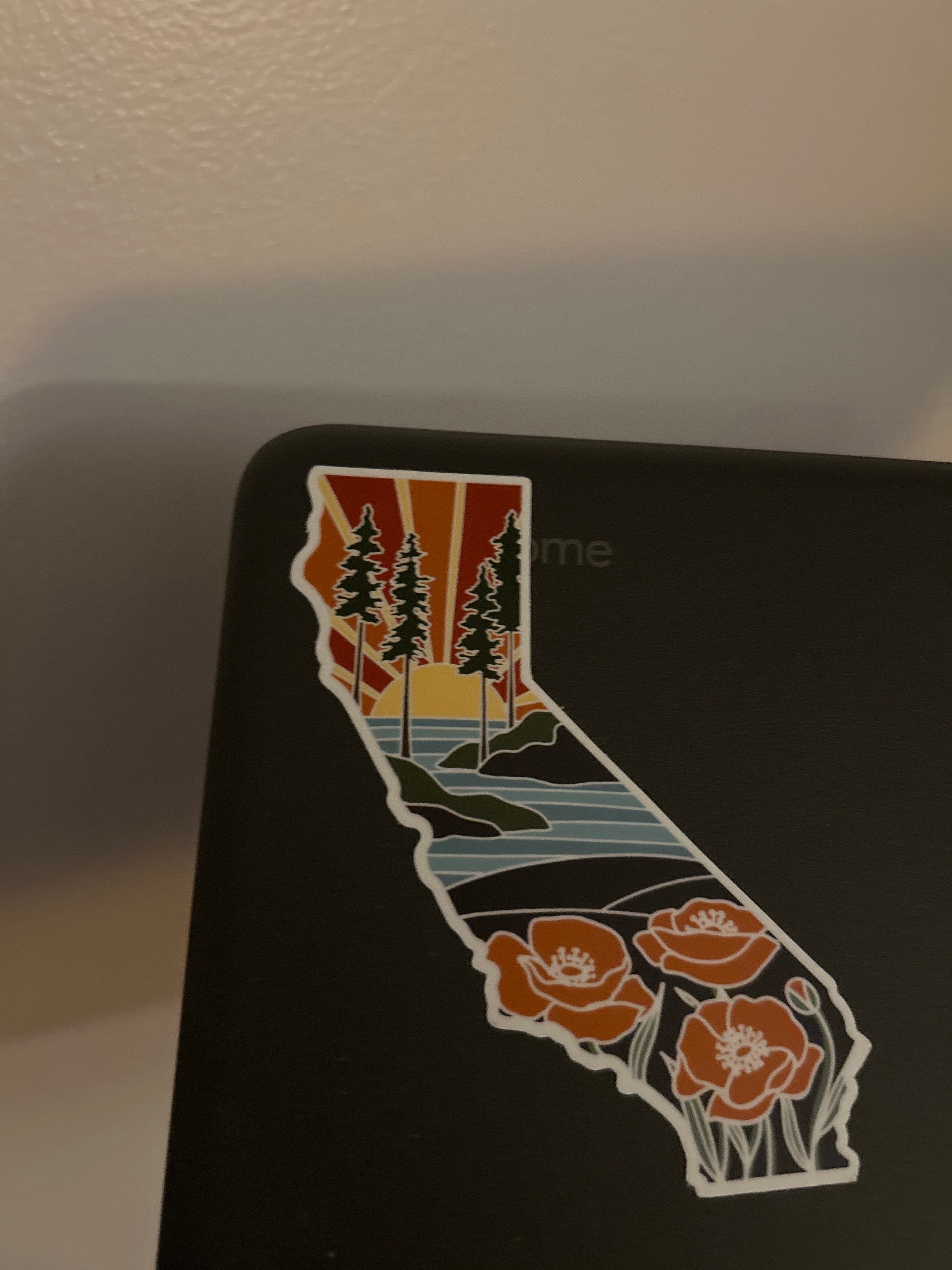 California Poppy Durable Sticker | High Quality Bumper Sticker | United States Vinyl Decal | Weatherproof Sticker | 3&quot;