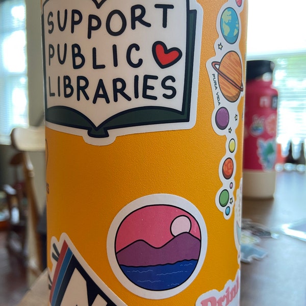 Support Public Libraries Sticker / Librarian / Teacher / Education ...