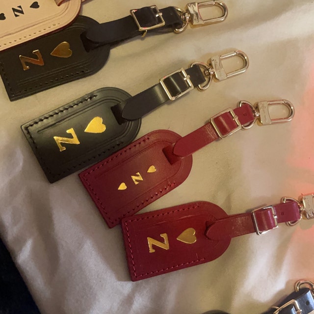 Vachetta Leather Brown Red and Black Luggage Tags Hot 