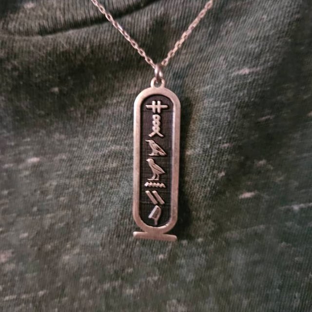 Ancient Egyptian Hieroglyphic Name Necklace 925 Sterling