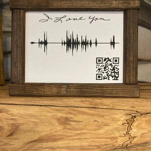 Sound Wave Sign With QR Code Voice Recording Art Custom Sound Wave Gift ...
