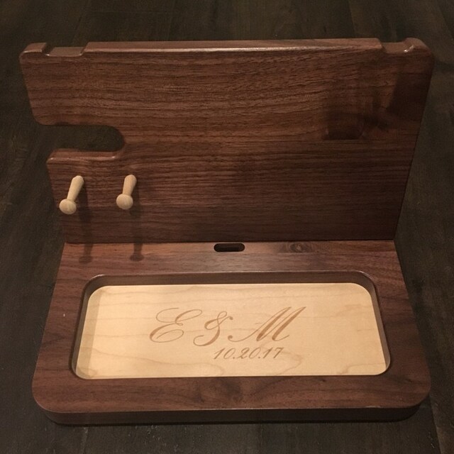 Nightstand Organizer Student Gift Personalized mens gifts Etsy