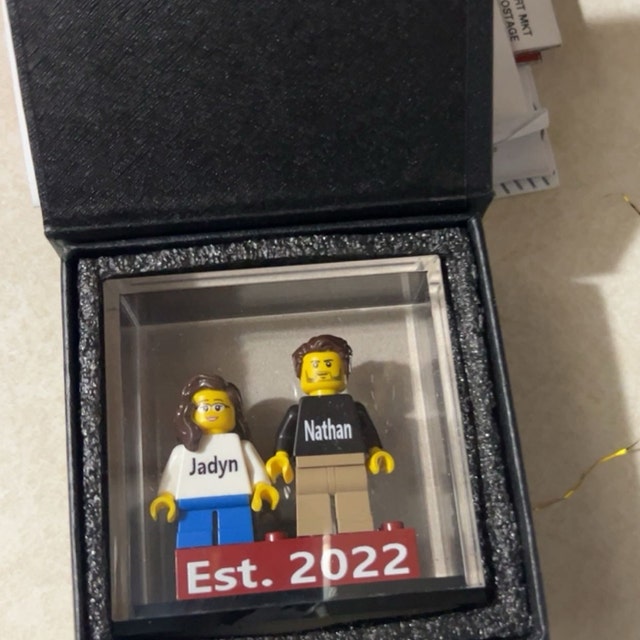 Custom Mini-figures on a Personalized Brick Made Using Up-cycled