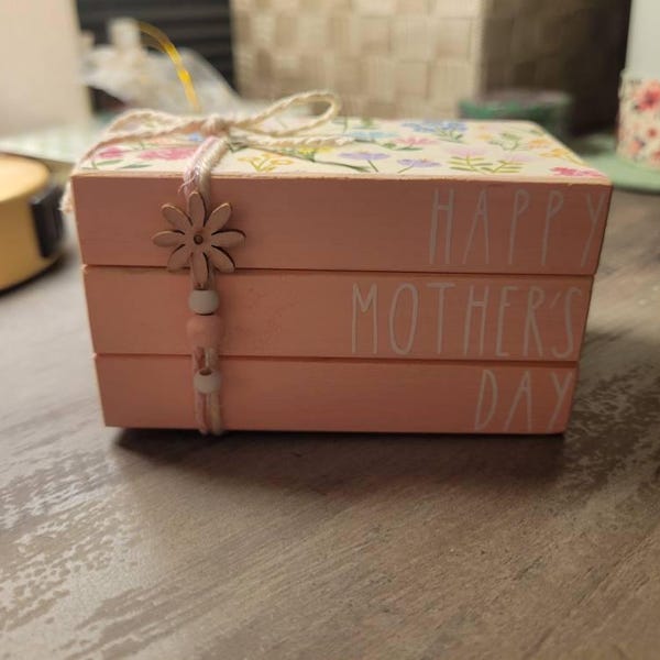 Father’s Day Mini Wood Book Stack/ Tiered Tray Decor/ Father’s Day Tier ...