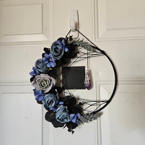 Amethyst Crystal Dream Catcher Moon Wall Hanging - Etsy