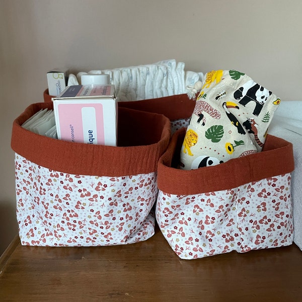 Goodheim Paniers De Rangement Bébé - Panier à Linge En Coton, Boîte De Rangement Jouets Enfant, Joli Panier Pour Chambre Et Coffre à Jouets Chien Chat