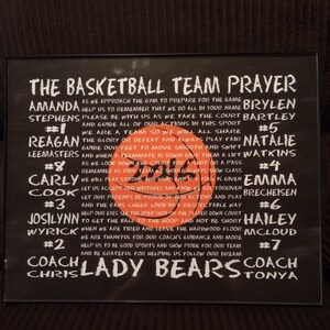 The Football Prayer With Photo Personalized Football Group Senior Night Sports Banquet Football Print Football Poster Sports