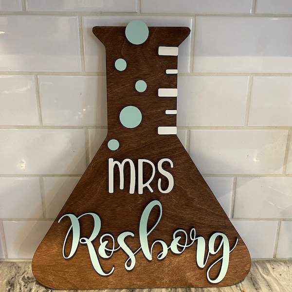 Science Teacher Sign for Science Classroom Door Decor - Personalized ...