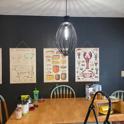 View of Industrial Farmhouse Pendant Light - Etsy
