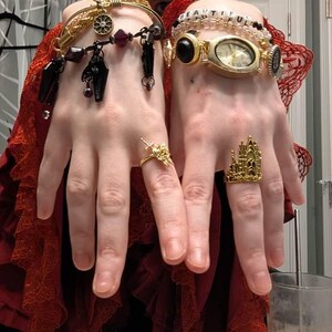 ヴィンテージゴールドウォッチブレスレット、ゴシックパンクジュエリー