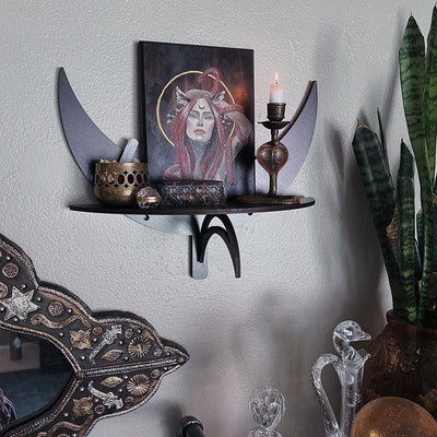 Witch Shelf, Wiccan Shelf, Wiccan Decor, Altar Shelf, 3moon Shelf - Etsy