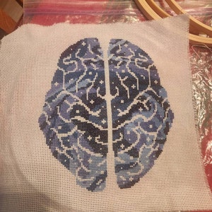 Easy Modern Cross Stitch Pattern, One Color Counted Cross Stitch Design ...