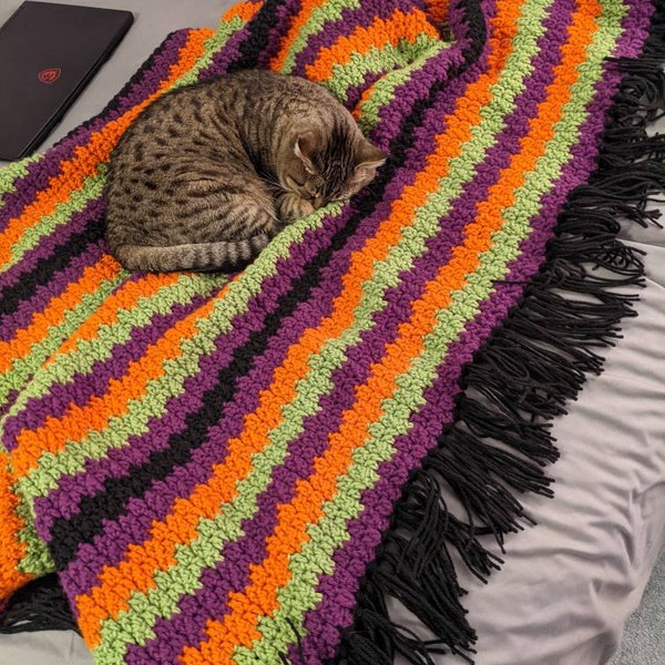 Crochet Fall Foliage Afghan PATTERN ONLY Autumn Themed Throw Blanket ...