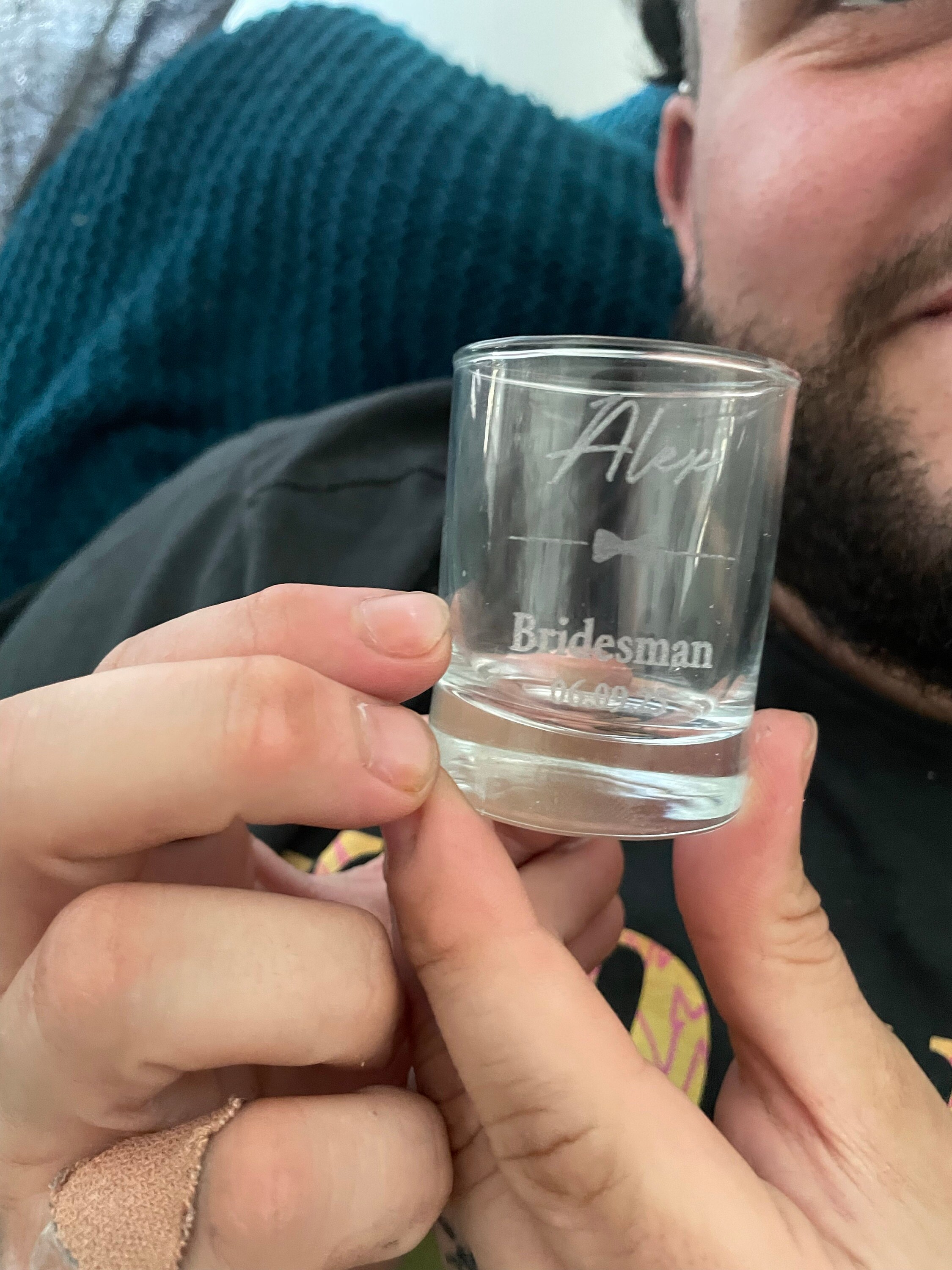 Engraved Shot Glass Personalised Shot Glasses Novelty Gift Idea for Birthday Weddings Best Man Groomsman Gift