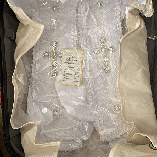 Baby Boy Christening Outfit 9 Pieces Set, White Blessing or Baptism ...