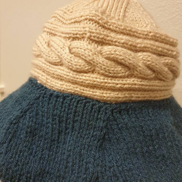 Cable Crown Hat Knitting Pattern - Etsy