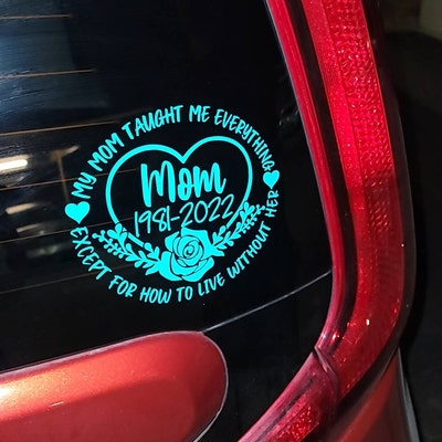Mom Mother Memorial Vinyl Decal, Custom Tribute Remembrance Sticker ...