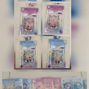 FuwaMoco - Hololive Advent Keychain [Fanmade] Sleeping Series PVC Acrylic Charms, VTuber, Fuwawa Abyssgard Mococo Abyssgard, Twins